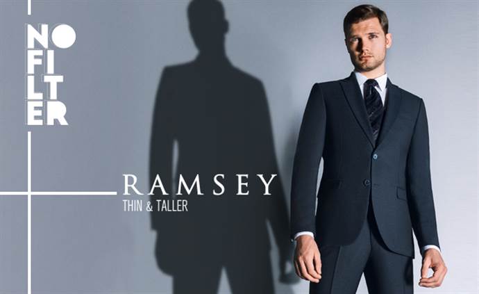 Ramsey'den erkekleri uzun ve fit 'gösteren' elbiseler
