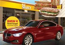Shell deli2go'da sandviç al BMW 4 serisi Coupé kazan kampanyası